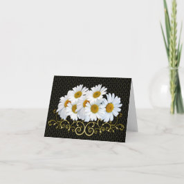 Cartão Placa de Nota do White Daisies