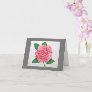 Cartão Placa de Nota Inspirativa de Paixão Rosa