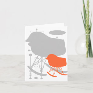 Cartão Placa de Nota Silhueta de Cinza do século médio