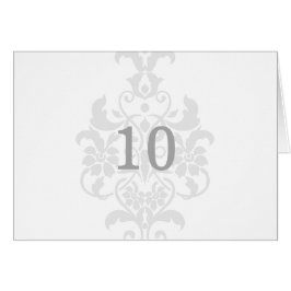 Cartão Placa de Número da Tabela de Damasco Sutil para ci