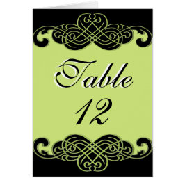 Cartão Placa de Número da Tabela de Deslocamento Verde Pr