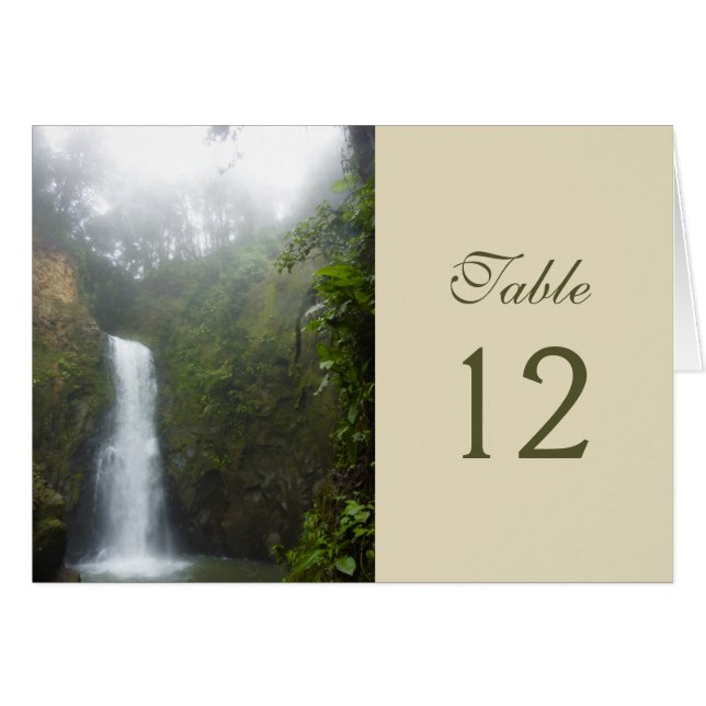 Cartão Placa de Número da Tabela em Cascata (Frente Horizontal)