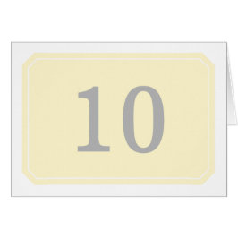 Cartão Placa de número de tabela amarela simplesmente ele