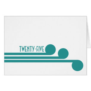 Cartão Placa de Número de Tabela Chic Deco Simples Teal