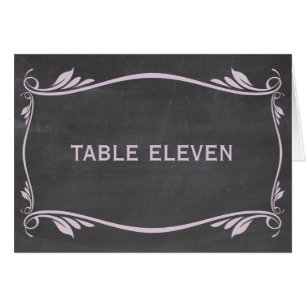 Cartão Placa de número de tabela de quadro chalkboard Lil