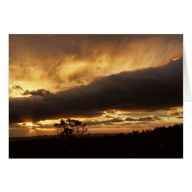 Cartão Placa de Nuvens de Rolagem (Frente Horizontal)