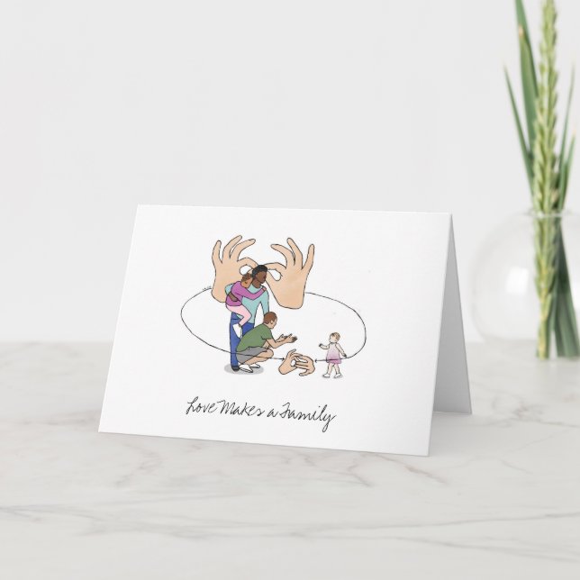 Cartão Placa de Parabéns de Adoção (Frente)