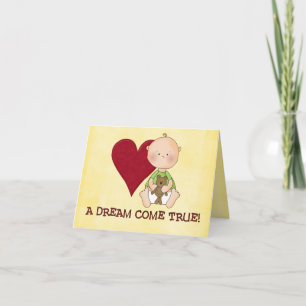 Cartão placa de parabéns de adoção