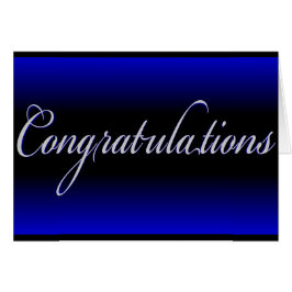 Cartão Placa de Parabéns de perda de imagem azul Elegante