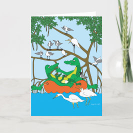 Cartão Placa de Parabéns do Baby Gator