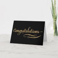 Placa de parabéns - Efeito de Sparkle Dourado
