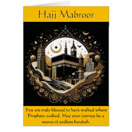 Cartão Placa de Parabéns Hajj