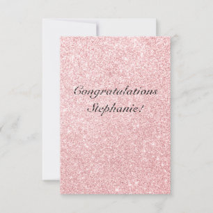 Cartão Placa de Parabéns Luminosos Rosa Personalizada