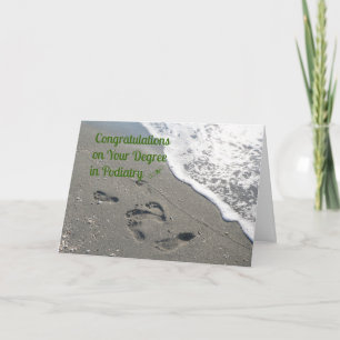 Cartão Placa de parabéns para Grau em Podiatria