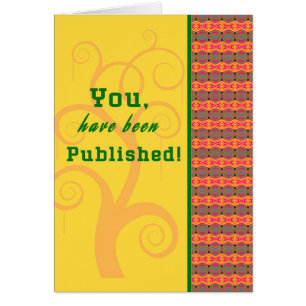 Cartão Placa de parabéns para o Primeiro Livro Publicado