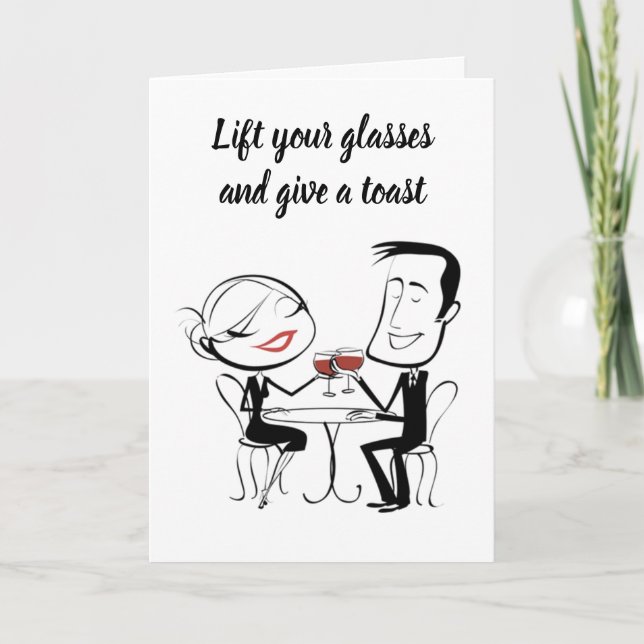 CARTÃO PLACA DE "PARABÉNS PELO SEU NOIVADO" (Frente)