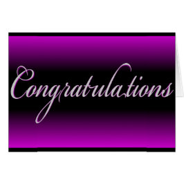 Cartão Placa de Parabéns preto de perda de desempenho ele