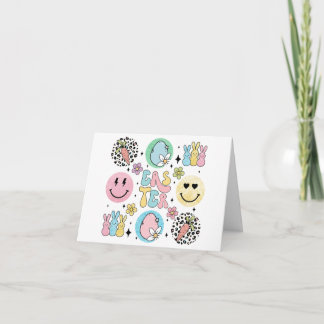 Cartão Placa de Páscoa da era 1970s bonita para adolescen