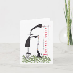 Cartão Placa de Páscoa de Ovos de Páscoa