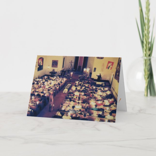 Cartão Placa de Páscoa "Iluminação da Vela do Pascal" (Frente)