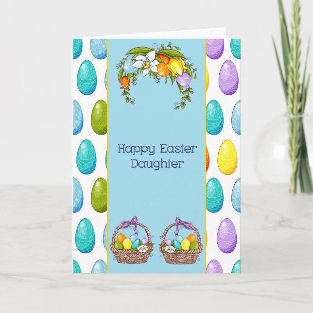 Cartão Placa de páscoa para Filha (Frente)