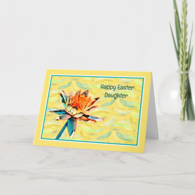 Cartão Placa de páscoa para Filha e Família (Frente)