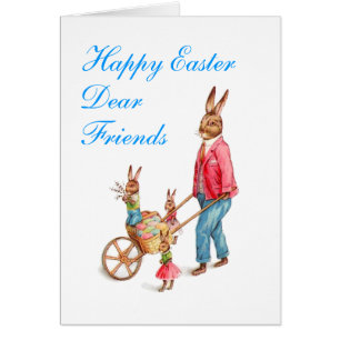 Cartão Placa de Páscoa Vintage