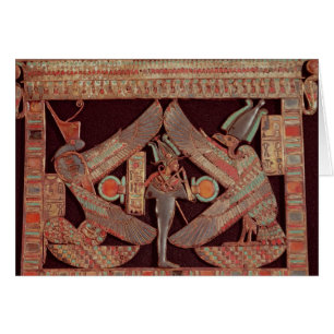 Cartão Placa de peito que descreve Osiris, deus de