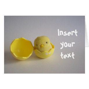 Cartão Placa de Pintinho amarela