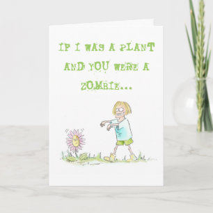 Cartão Placa de Plantas/Zombies