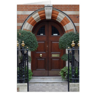 Cartão Placa de Porta e Arquitetura de Londres