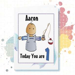 Cartão Placa de primeiro aniversario Personalizada para E