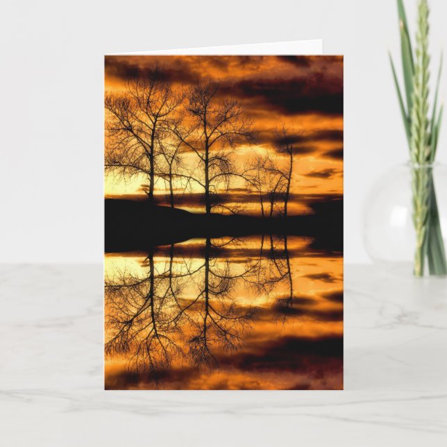 Cartão Placa de Reflexões do ouro (Frente)