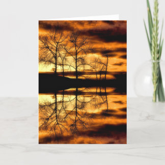 Cartão Placa de Reflexões do ouro