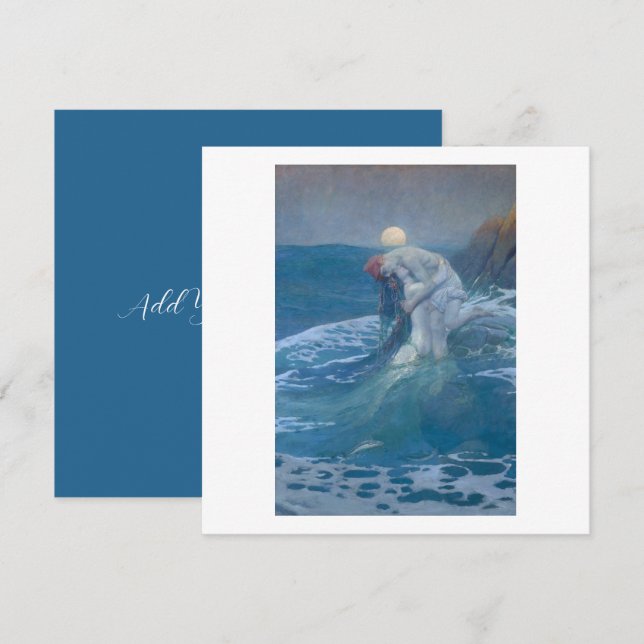 CARTÃO PLACA DE REVESTIMENTO PLANA : A MERMAID : HOWARD P (Frente/Verso)