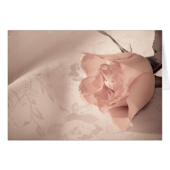 Cartão Placa de rosa elegante para personalizar como quis (Frente Horizontal)