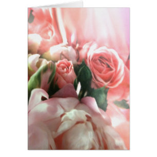 Cartão Placa de Rosas Rosa
