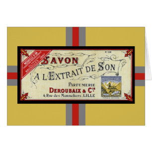 Cartão Placa de sabão francesa Vintage