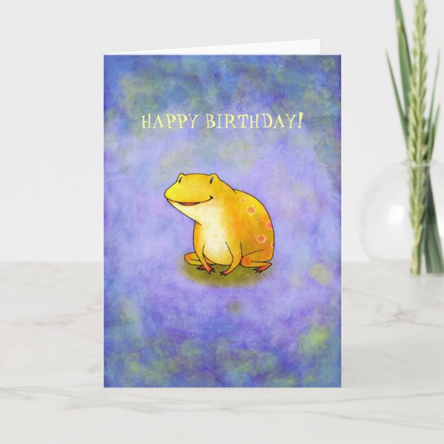 Cartão Placa de Sapo de Yellor (personalizável) (Frente)