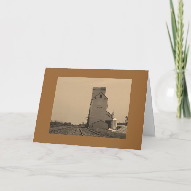 Cartão Placa de saudação com Design de elevador - Vazio (Frente)