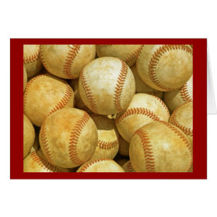Cartão Placa de Saudação de Baseball
