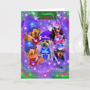 Cartão Placa de Saudação de Baseball PeeWee