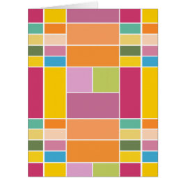 Cartão Placa de saudação de Blocos Geométricos de Pulveri