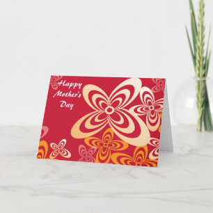 Cartão Placa de saudação de dia de as mães
