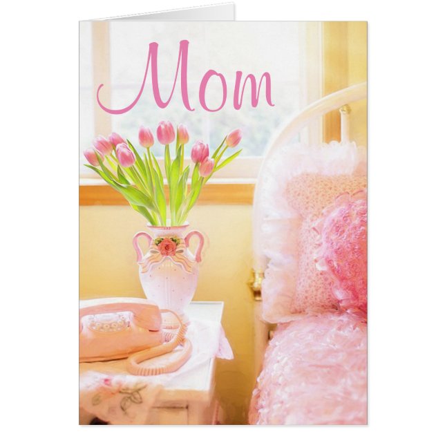 Cartão Placa de saudação de dia de as mães (Frente)
