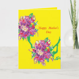 Cartão Placa de saudação de dia de as mães