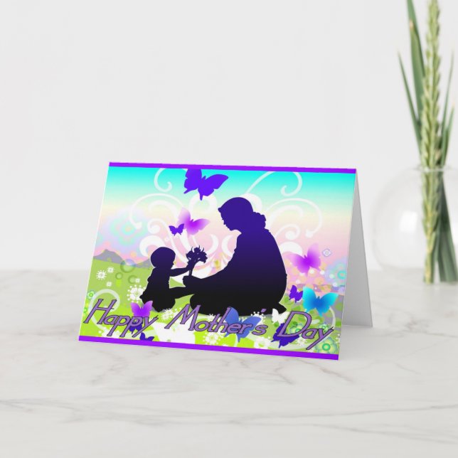 Cartão Placa de saudação de dia de as mães (Frente)