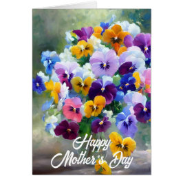 Cartão Placa de saudação de Dia de as mães Feliz