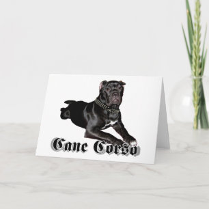 Cartão Placa de saudação de disquete do Cane Corso