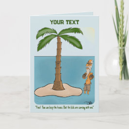 Cartão Placa de Saudação de Divorce da Ilha